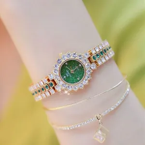 Glittering Starry Sky Women's Full Diamond Chain Watch - BS Bee Sister FA1580