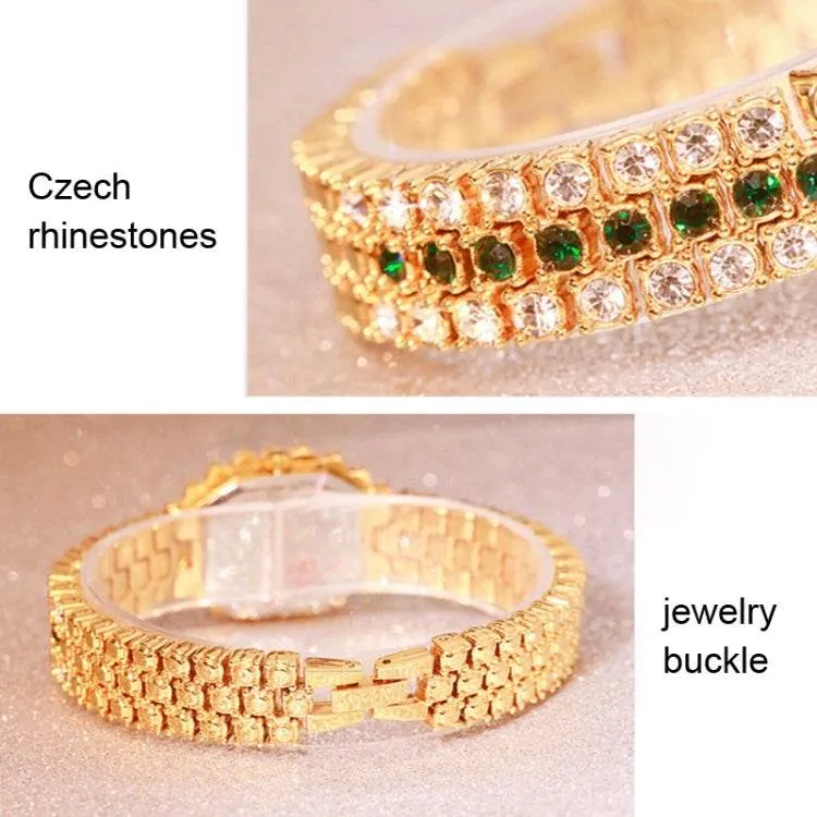 Glittering Starry Sky Women's Full Diamond Chain Watch - BS Bee Sister FA1580