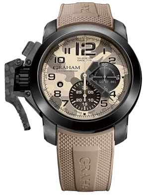 GRHM Watch Chronofighter Oversize Black Arrow Farenheit Beige