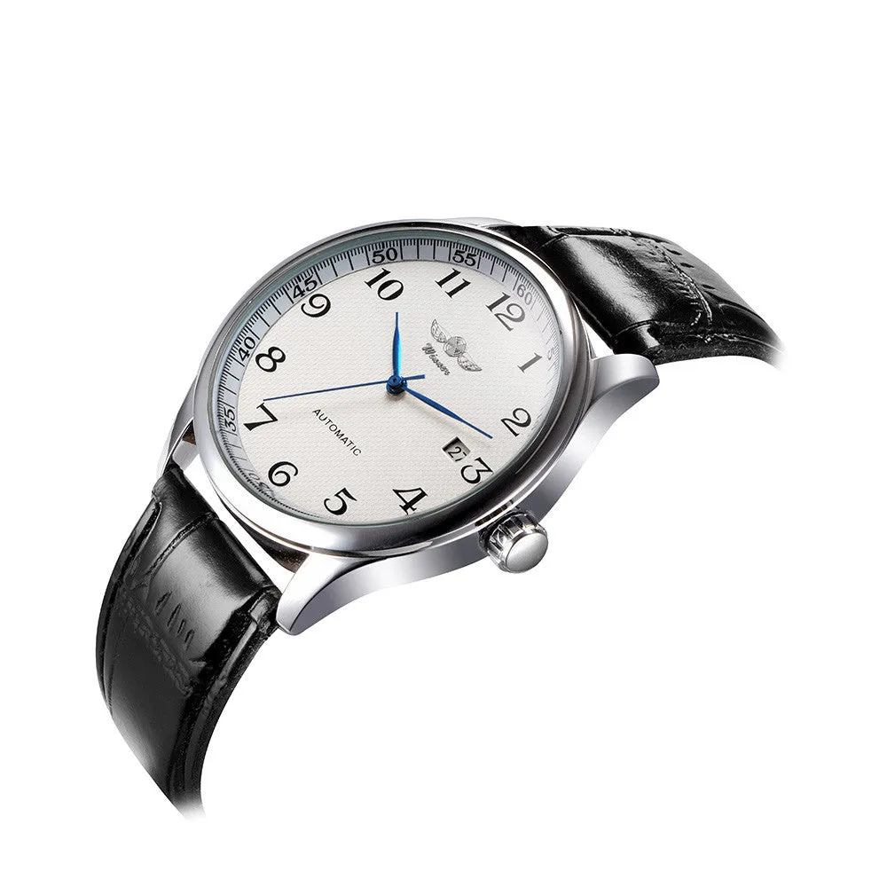Hot Sale WINNER Luxury Watch Men Automatic Self-winding Military Mens Watches Leather Wrist Watches for Men Montre Homme