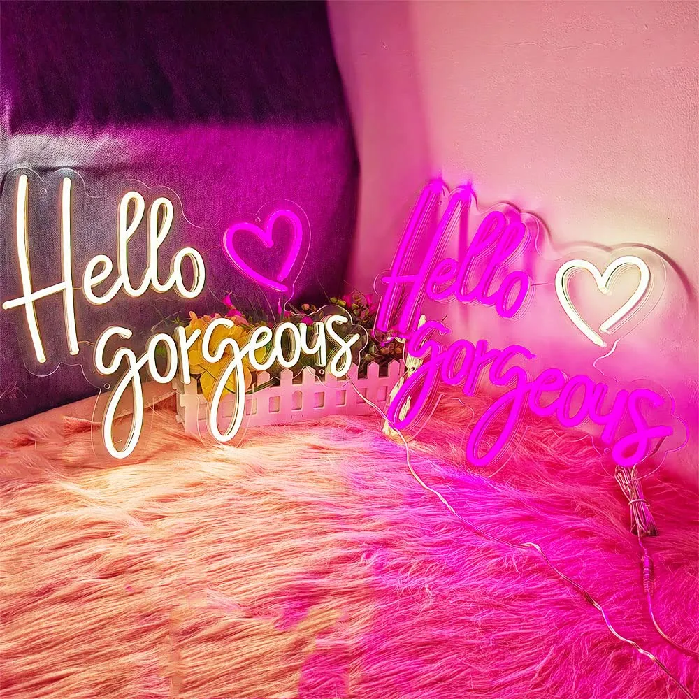 Insegna led neon Hello Gorgeous Neon Signs
