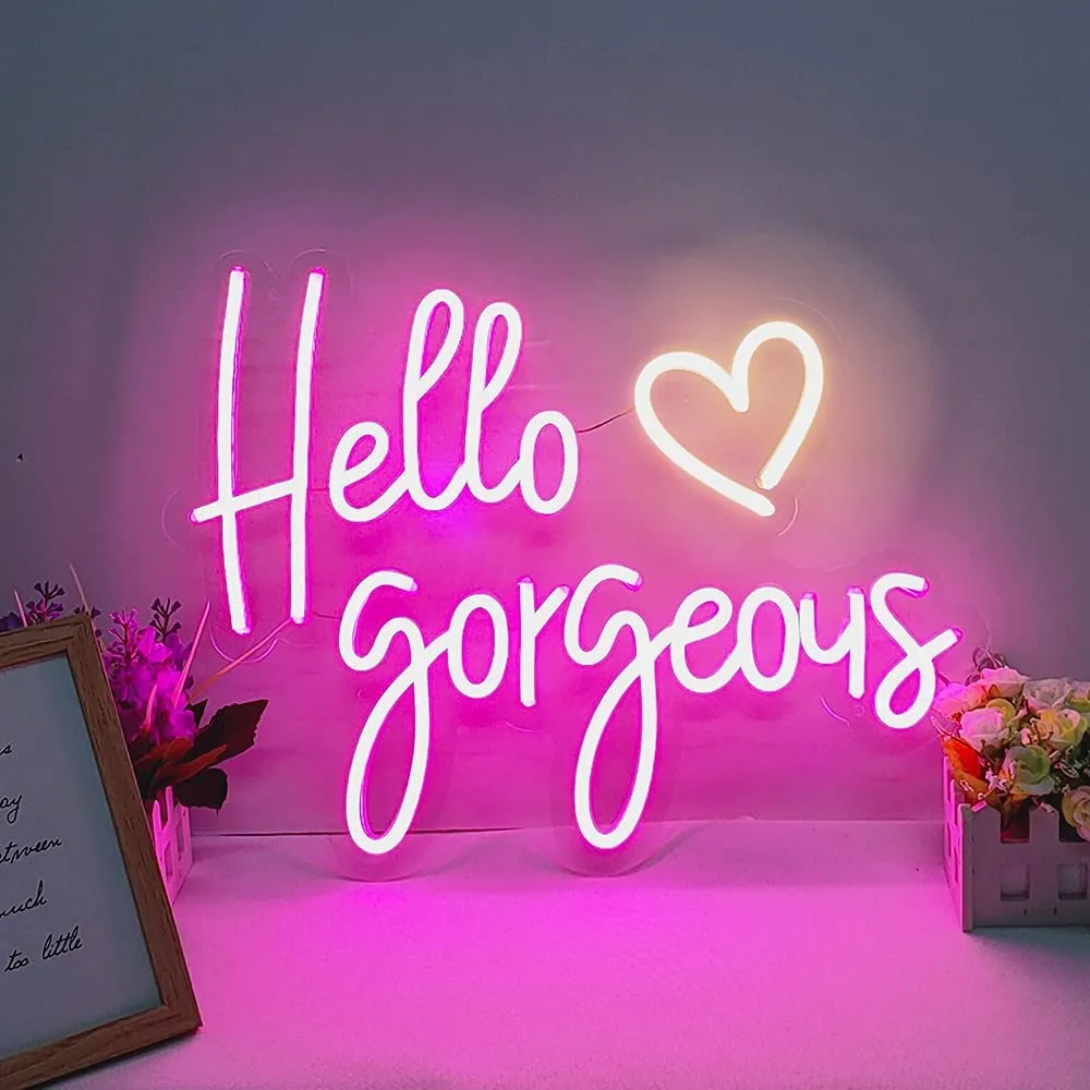 Insegna led neon Hello Gorgeous Neon Signs