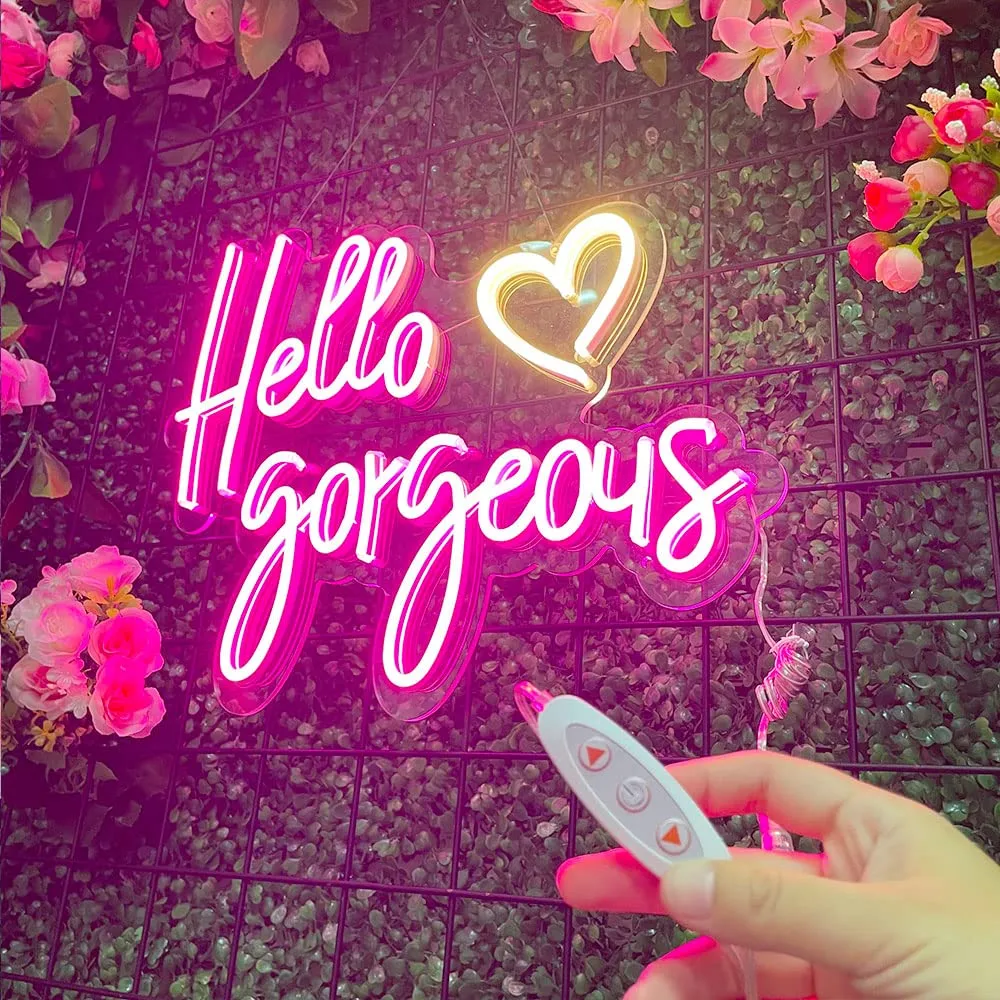 Insegna led neon Hello Gorgeous Neon Signs