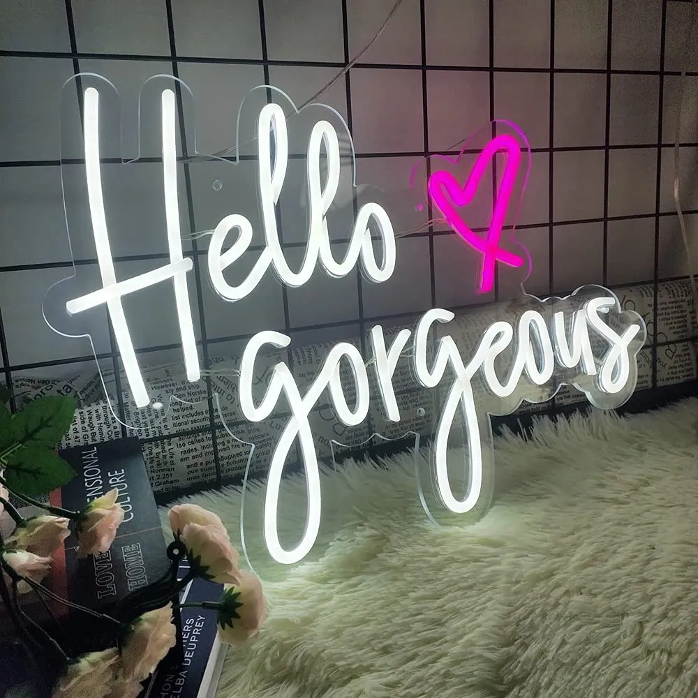 Insegna led neon Hello Gorgeous Neon Signs
