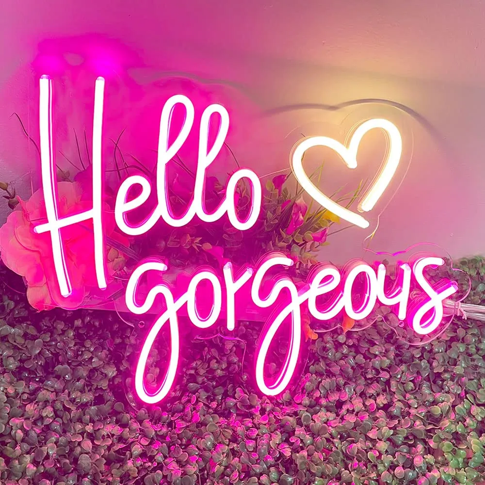 Insegna led neon Hello Gorgeous Neon Signs