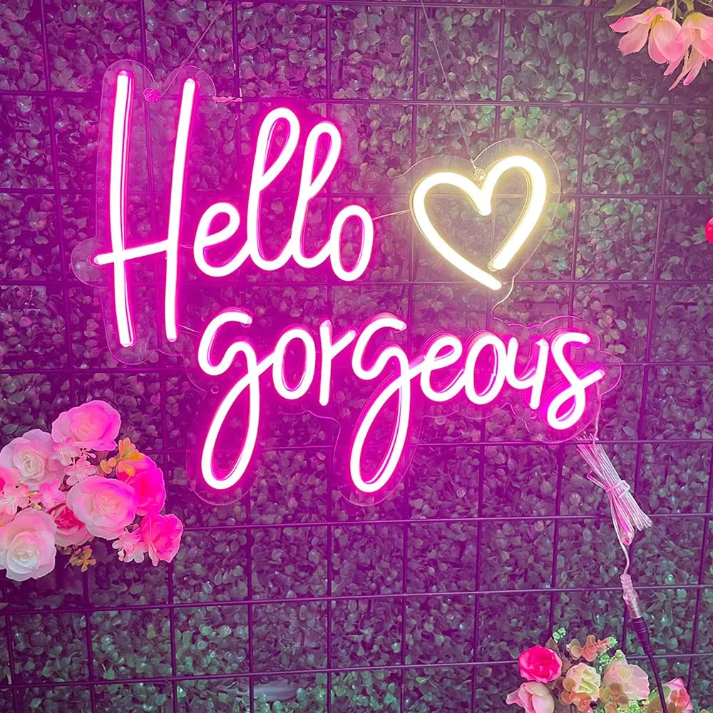 Insegna led neon Hello Gorgeous Neon Signs