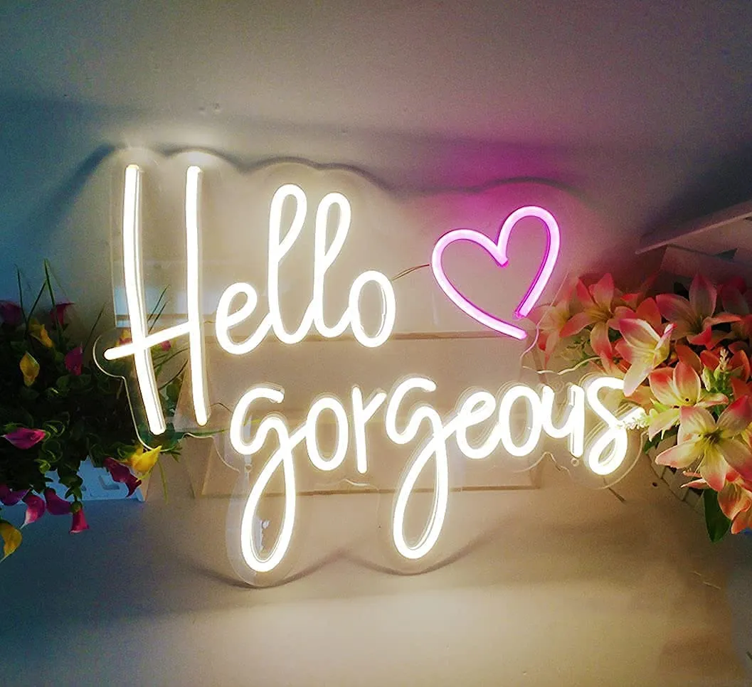 Insegna led neon Hello Gorgeous Neon Signs