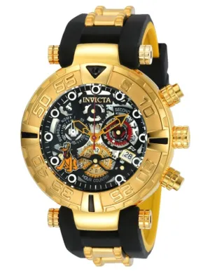 INVICTA Disney Limited Edition Mens Dive Watch - Gold-Tone - Pluto - Silicone
