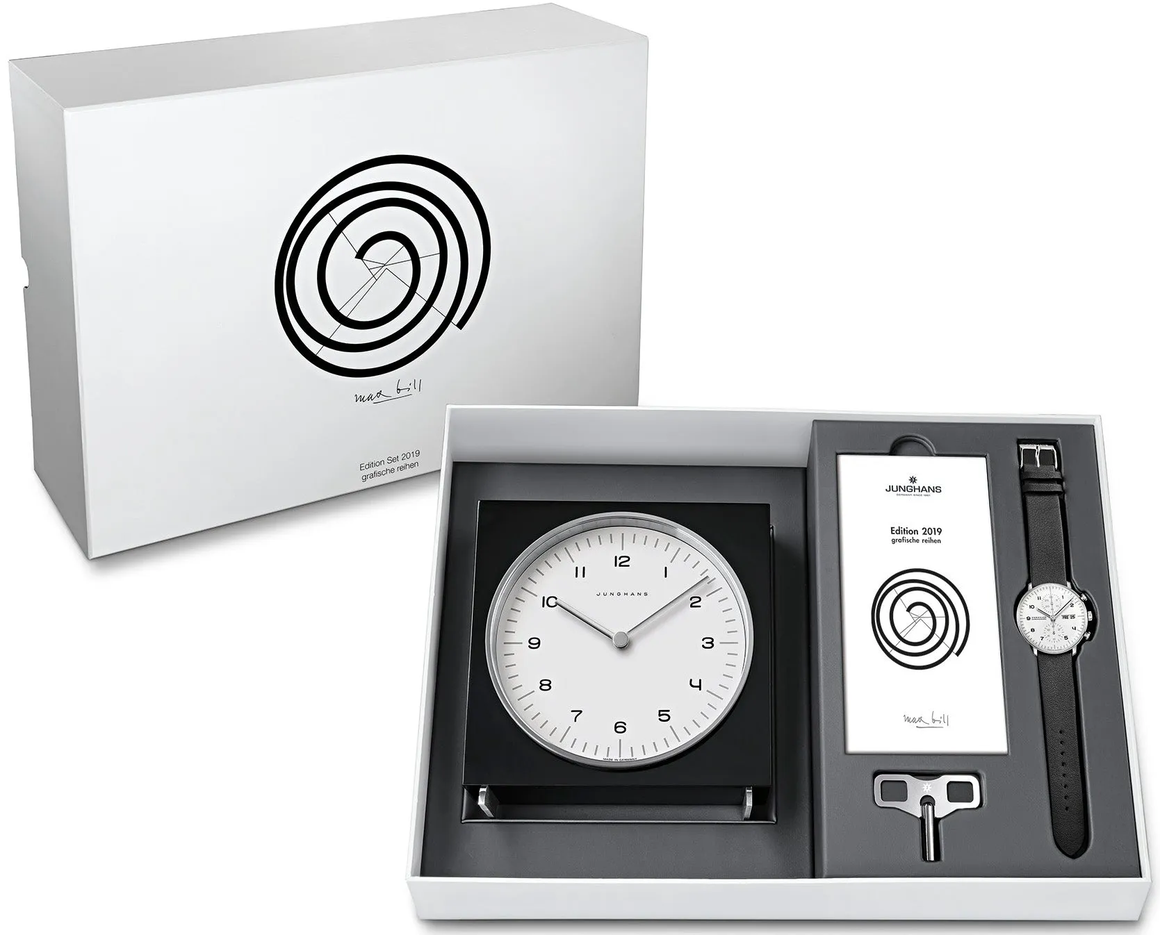 JGH Watch Max Bill Chronoscope Clock Set 219 Limited Edition Edition D