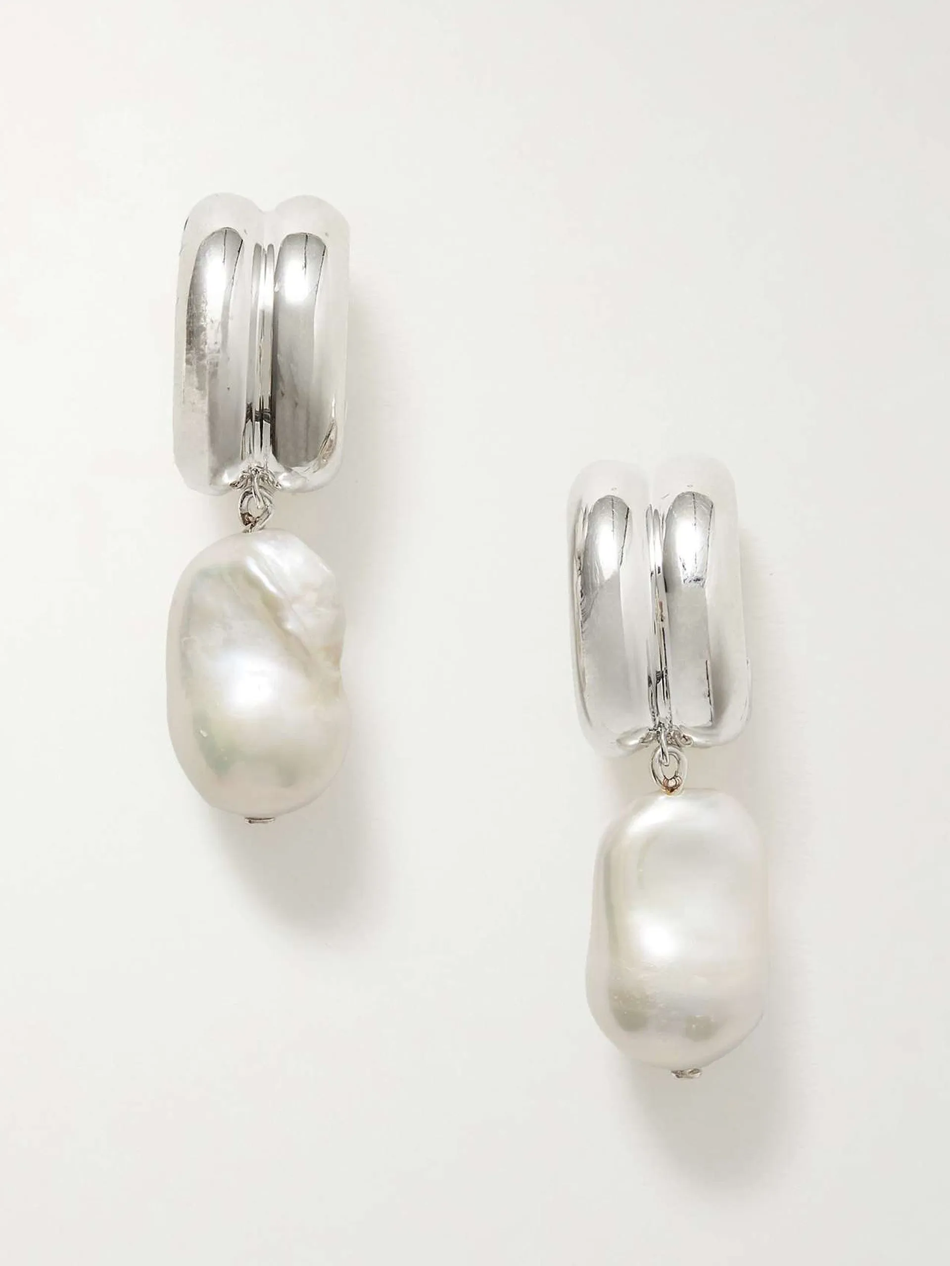 Juliette recycled silver pearl earrings