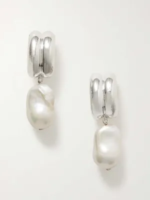 Juliette recycled silver pearl earrings