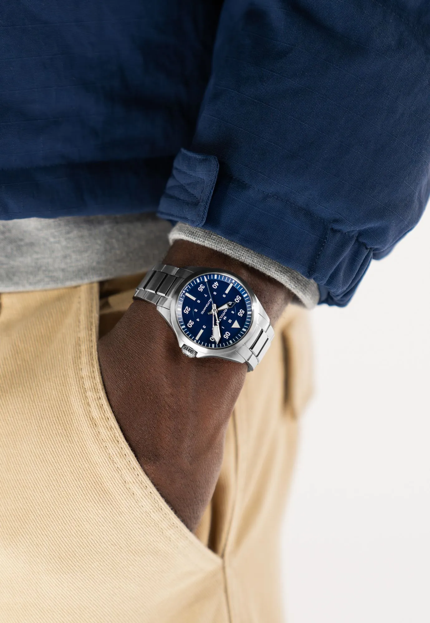 Khaki Aviation Pilot Auto 39mm H76305140
