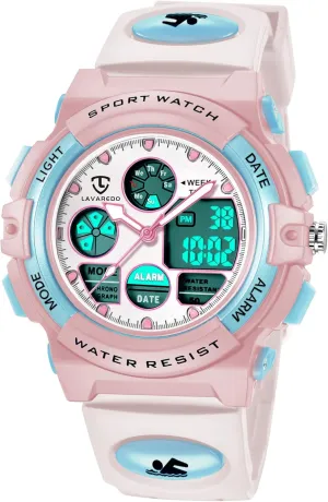 Kids Watch for Boys and Girls Ages 5-15, Analog Digital Waterproof With Alarm Clock Stopwatch, Birthday and Christmas Gifts