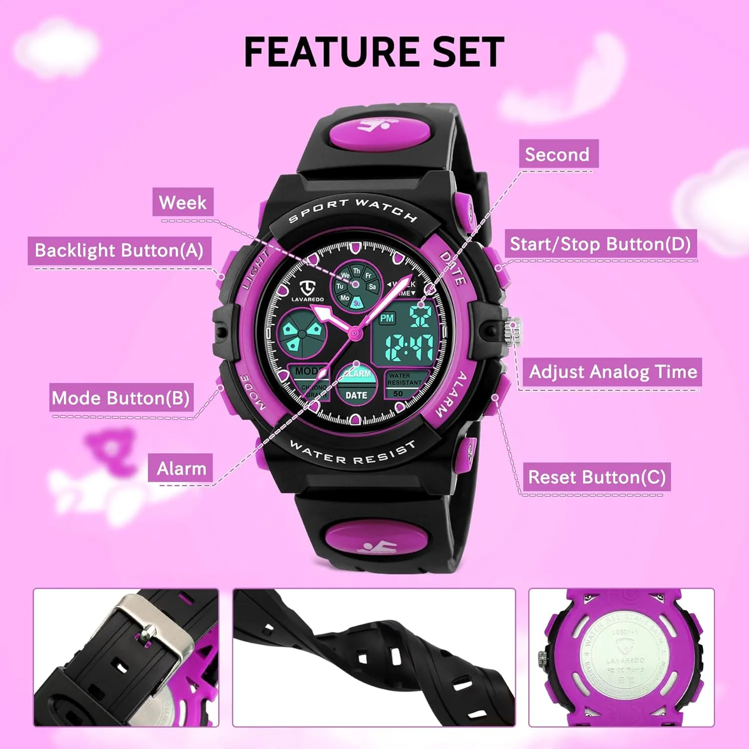 Kids Watch for Boys and Girls Ages 5-15, Analog Digital Waterproof With Alarm Clock Stopwatch, Birthday and Christmas Gifts