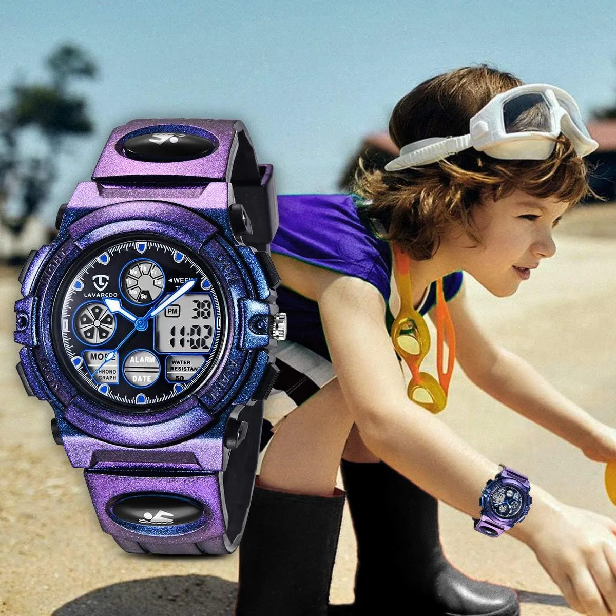Kids Watch for Boys and Girls Ages 5-15, Analog Digital Waterproof With Alarm Clock Stopwatch, Birthday and Christmas Gifts