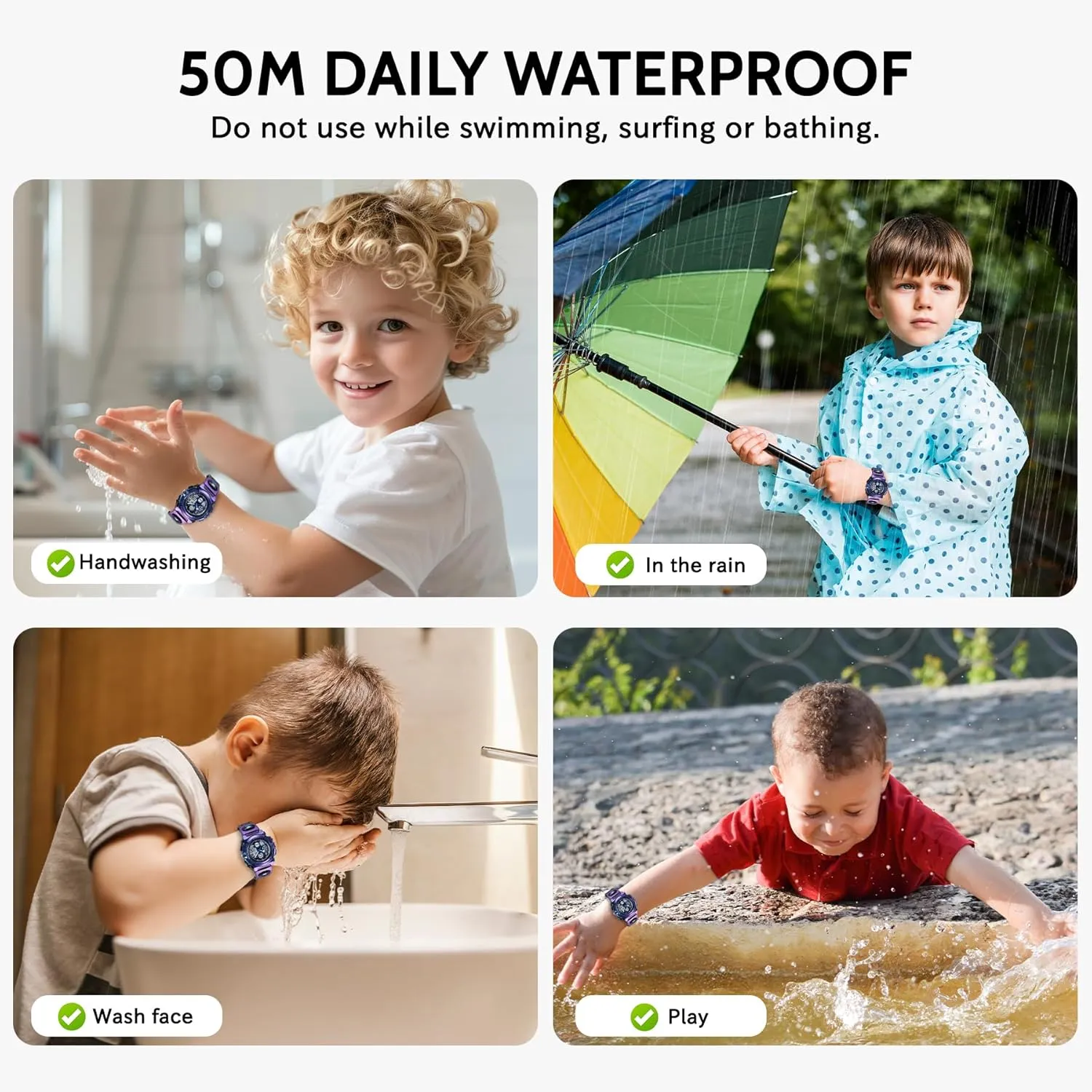 Kids Watch for Boys and Girls Ages 5-15, Analog Digital Waterproof With Alarm Clock Stopwatch, Birthday and Christmas Gifts