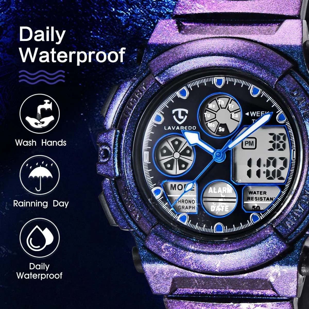 Kids Watch for Boys and Girls Ages 5-15, Analog Digital Waterproof With Alarm Clock Stopwatch, Birthday and Christmas Gifts