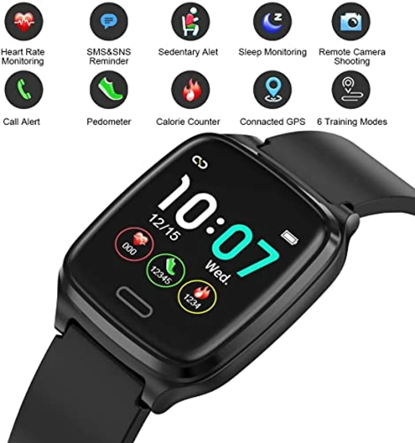 L8star Fitness Tracker Heart Rate Activity Tracker with 1.3 inch IPS Color Screen Long Battery Life Smart Watch with Sleep Monitor Step Counter Calorie Counter for Women Men