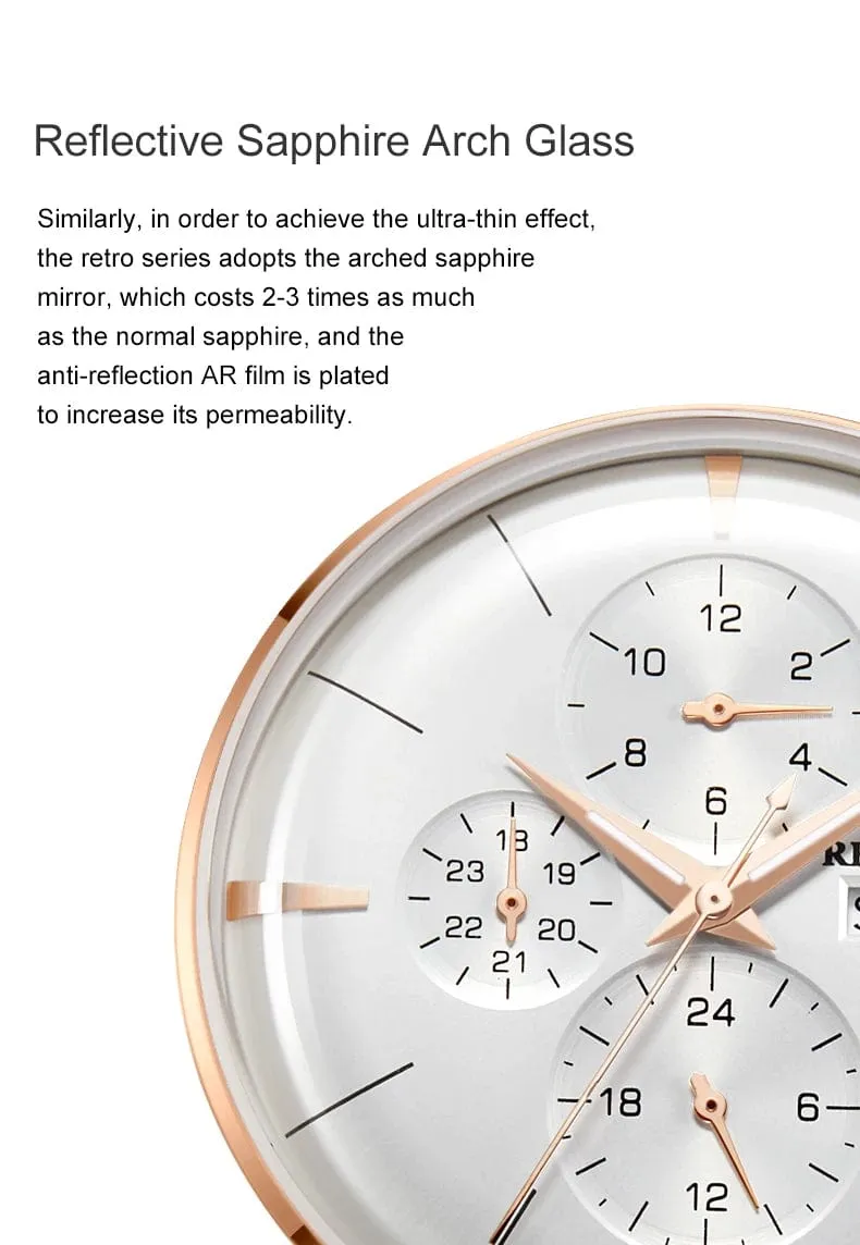 Luxury Chronograph Leather Watch