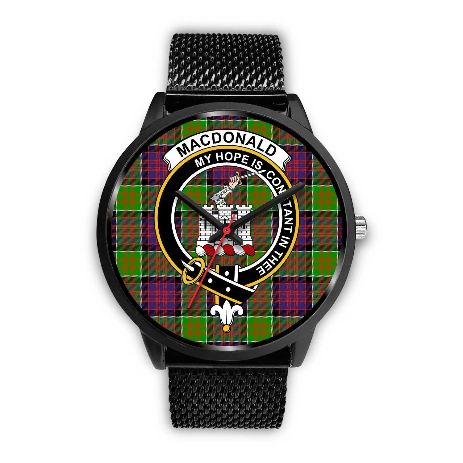 MacDonald Of Clan Ranald Clan Badge Tartan Black Watch