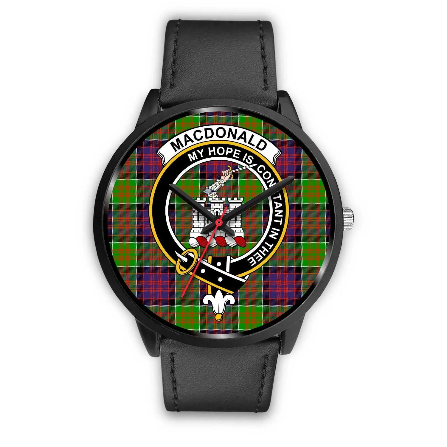 MacDonald Of Clan Ranald Clan Badge Tartan Black Watch