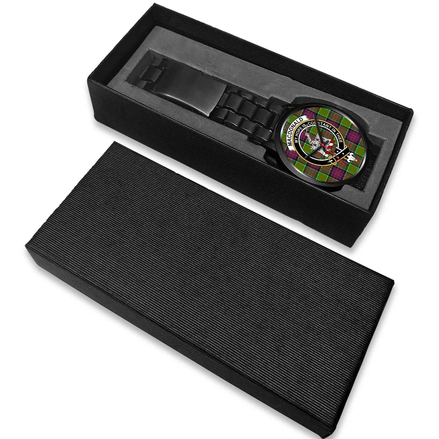 MacDonald Of Clan Ranald Clan Badge Tartan Black Watch