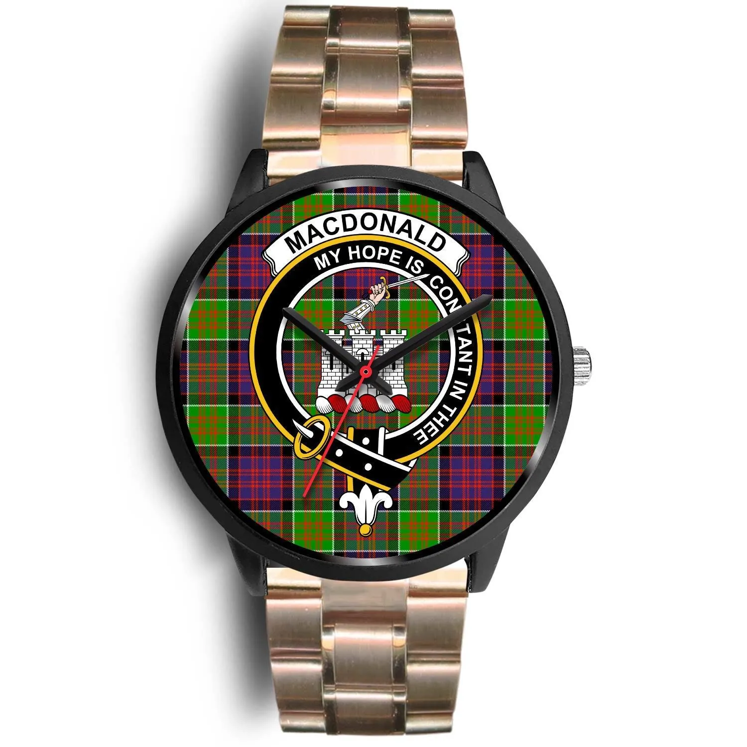 MacDonald Of Clan Ranald Clan Badge Tartan Black Watch