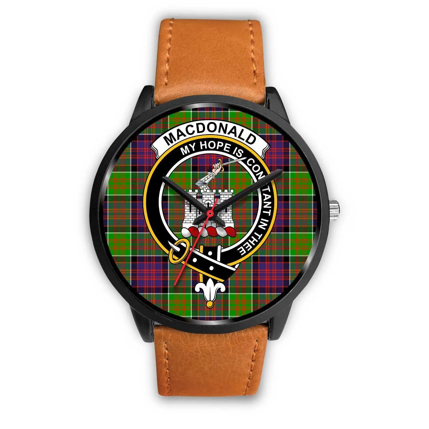 MacDonald Of Clan Ranald Clan Badge Tartan Black Watch