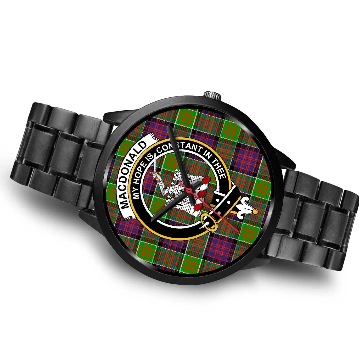MacDonald Of Clan Ranald Clan Badge Tartan Black Watch