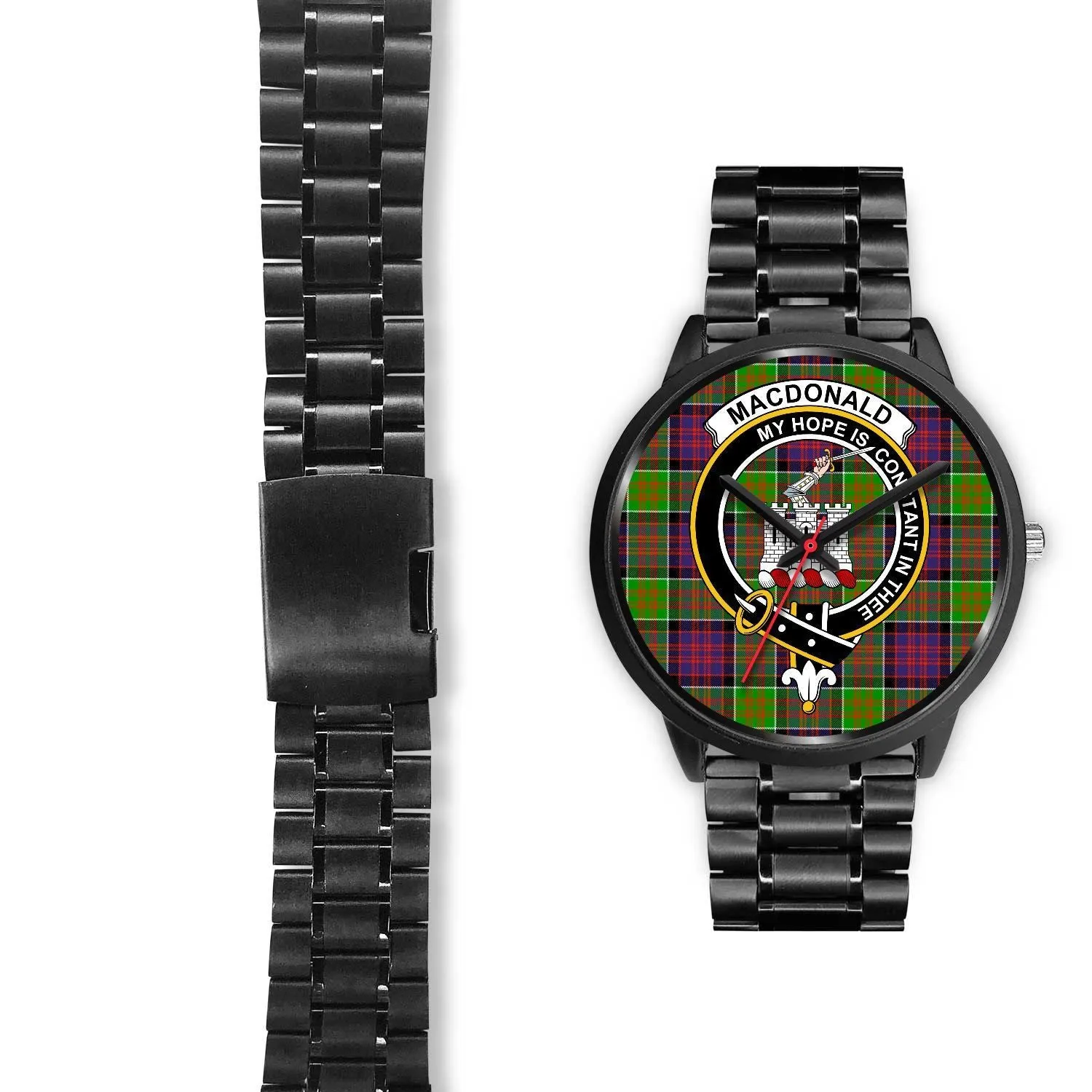 MacDonald Of Clan Ranald Clan Badge Tartan Black Watch
