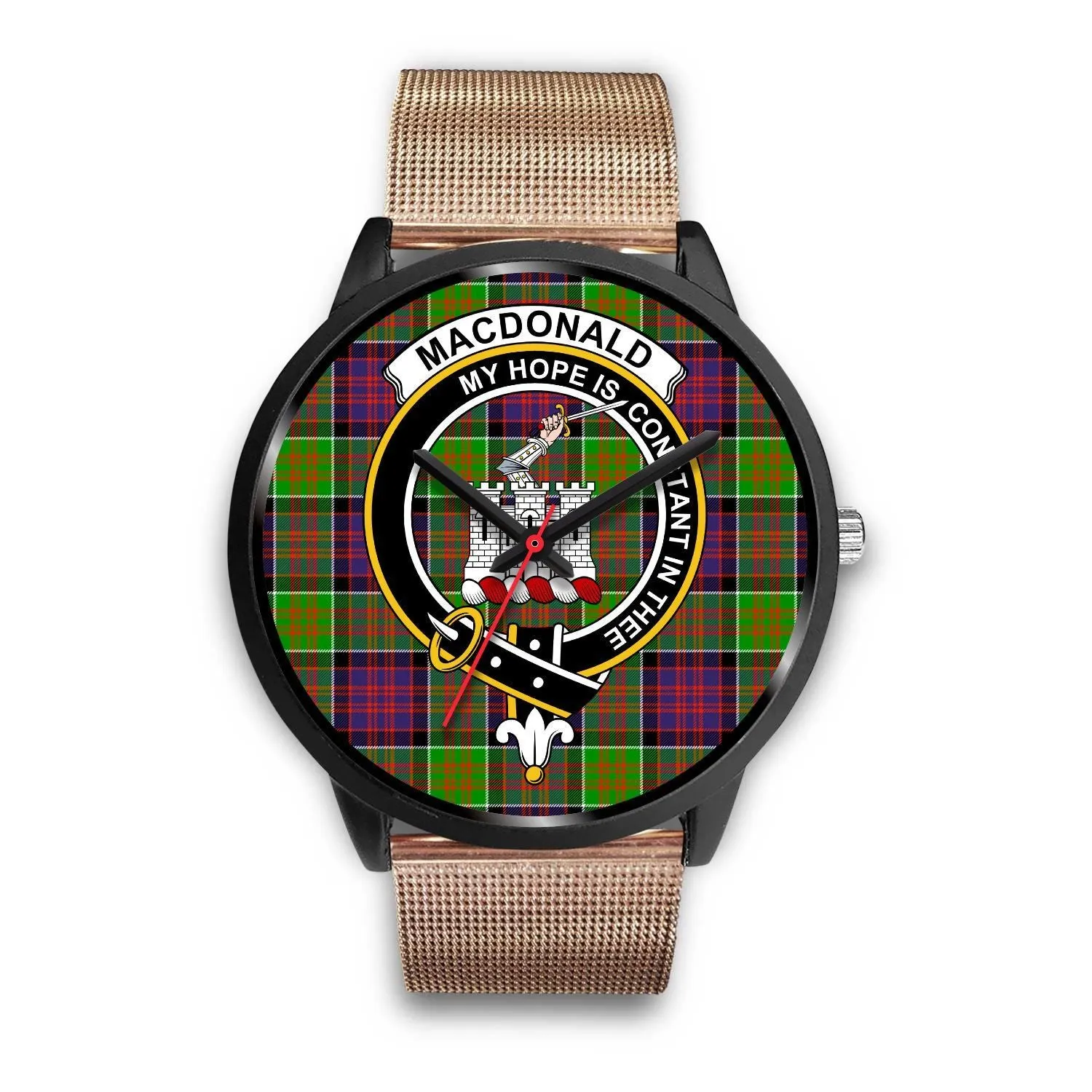 MacDonald Of Clan Ranald Clan Badge Tartan Black Watch