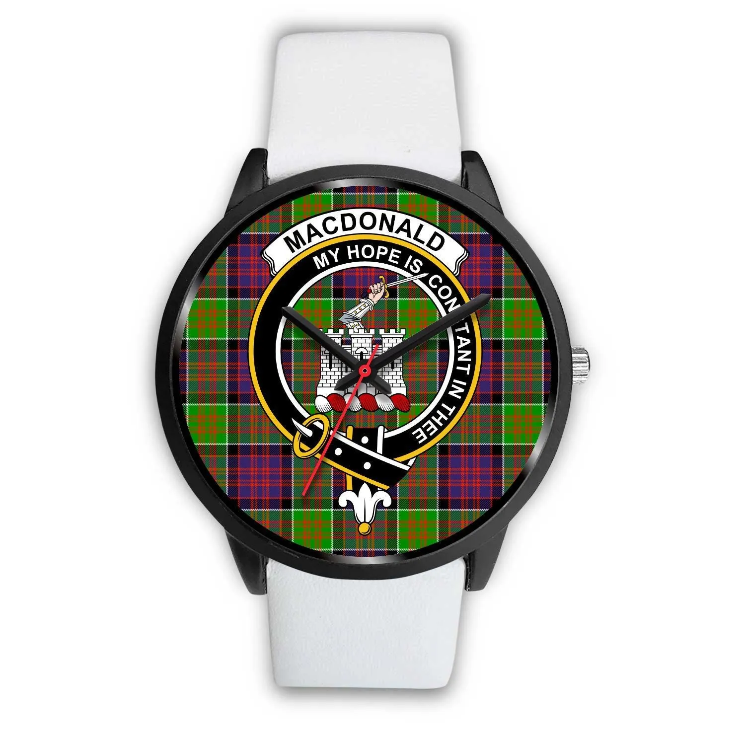 MacDonald Of Clan Ranald Clan Badge Tartan Black Watch