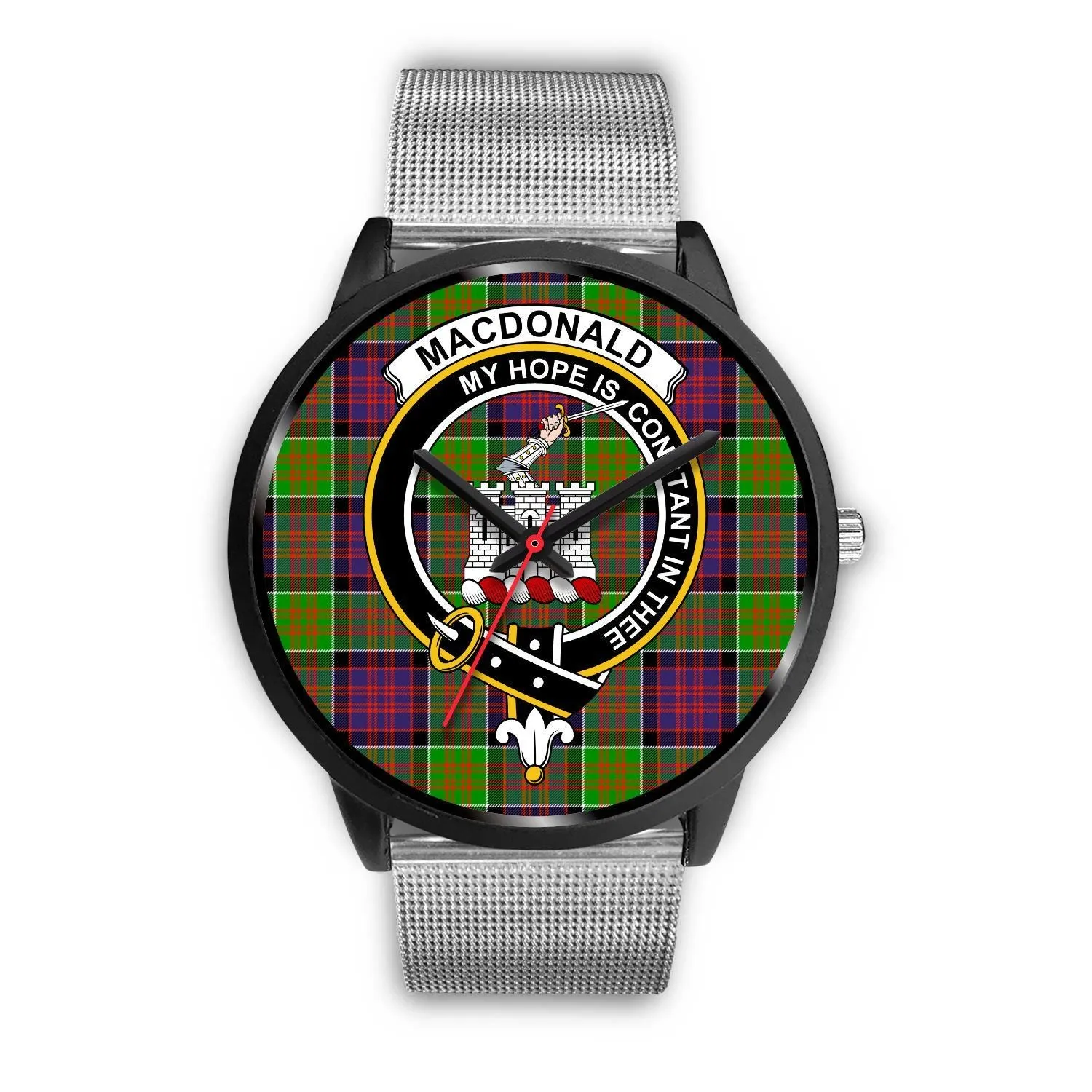 MacDonald Of Clan Ranald Clan Badge Tartan Black Watch