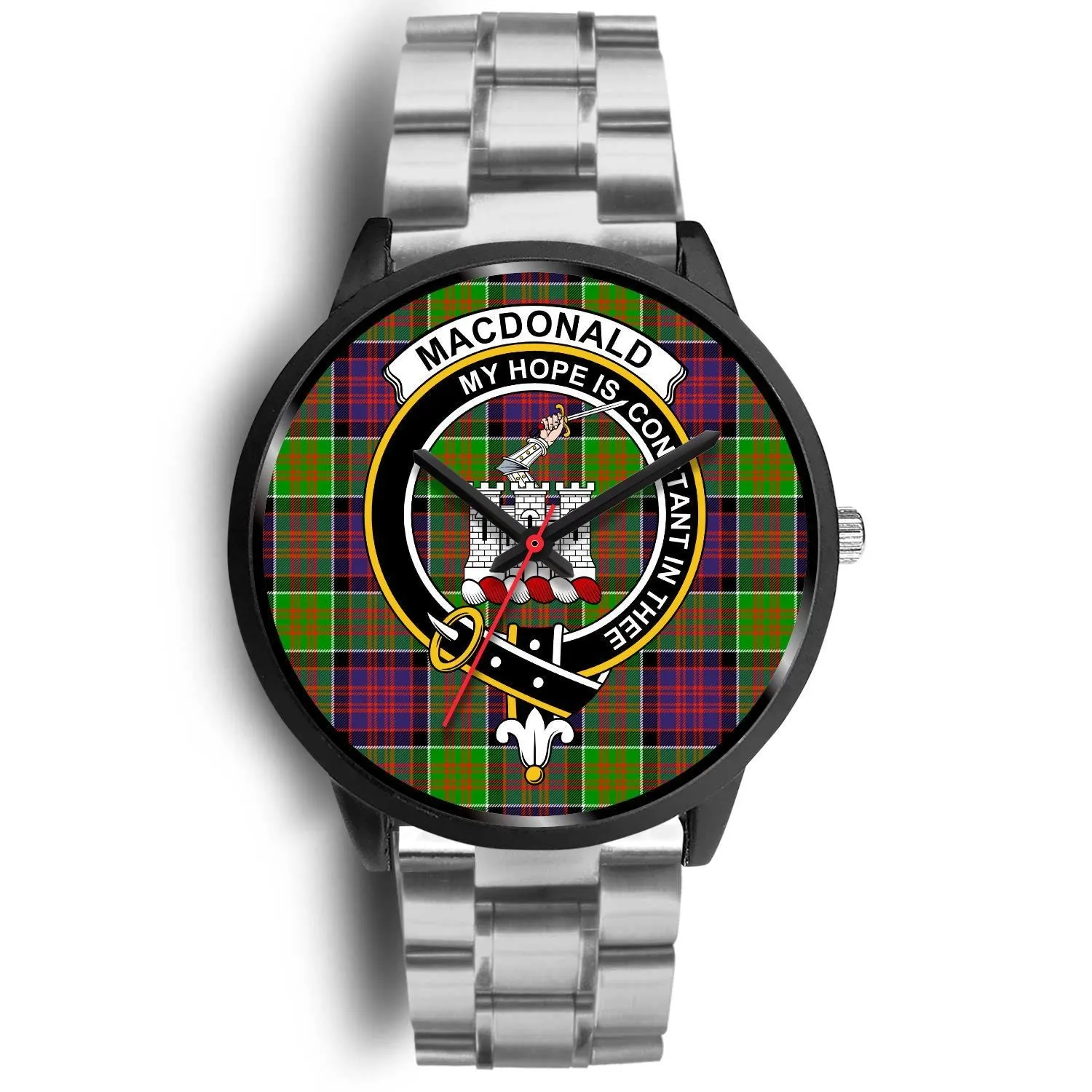 MacDonald Of Clan Ranald Clan Badge Tartan Black Watch