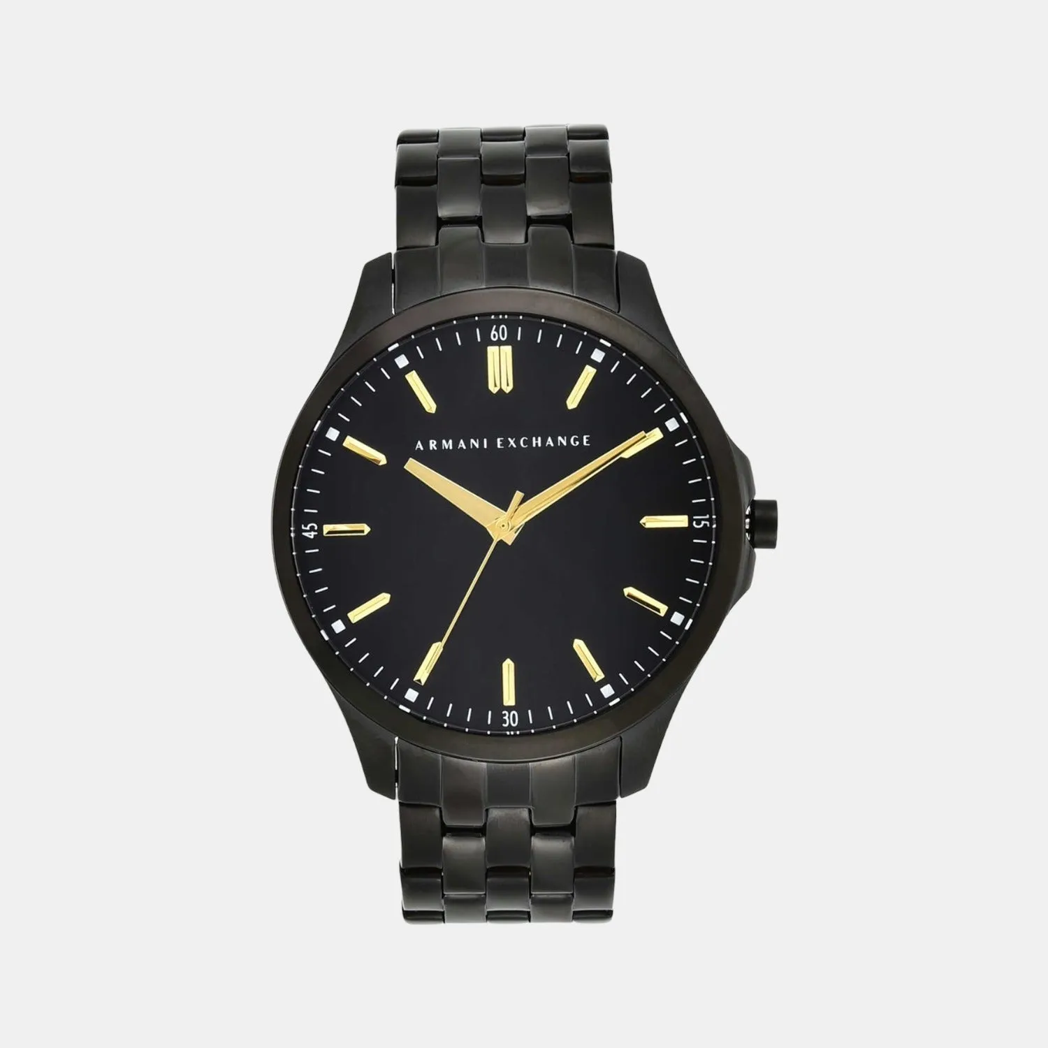 Men's Black Analog Stainless Steel Watch AX2144