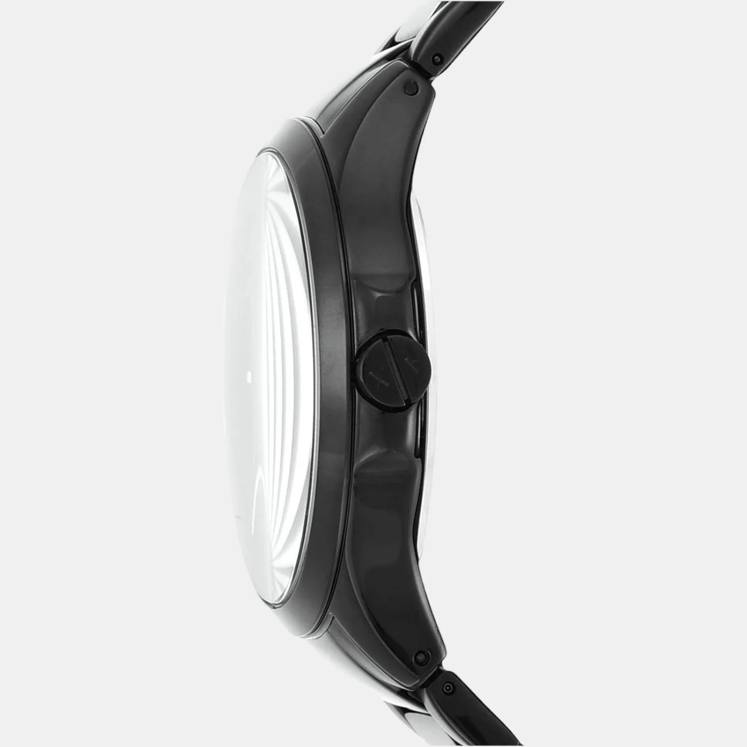 Men's Black Analog Stainless Steel Watch AX2144