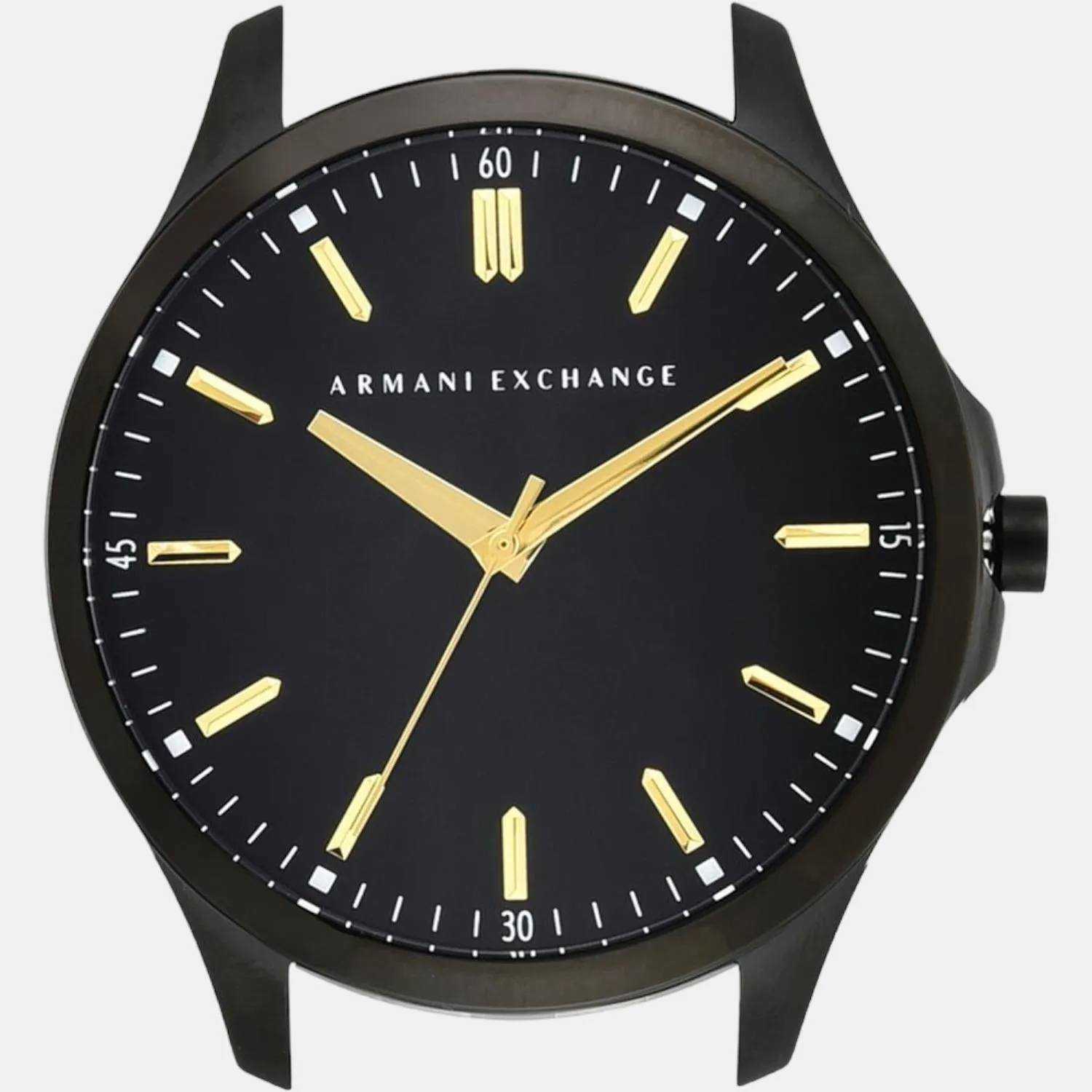 Men's Black Analog Stainless Steel Watch AX2144