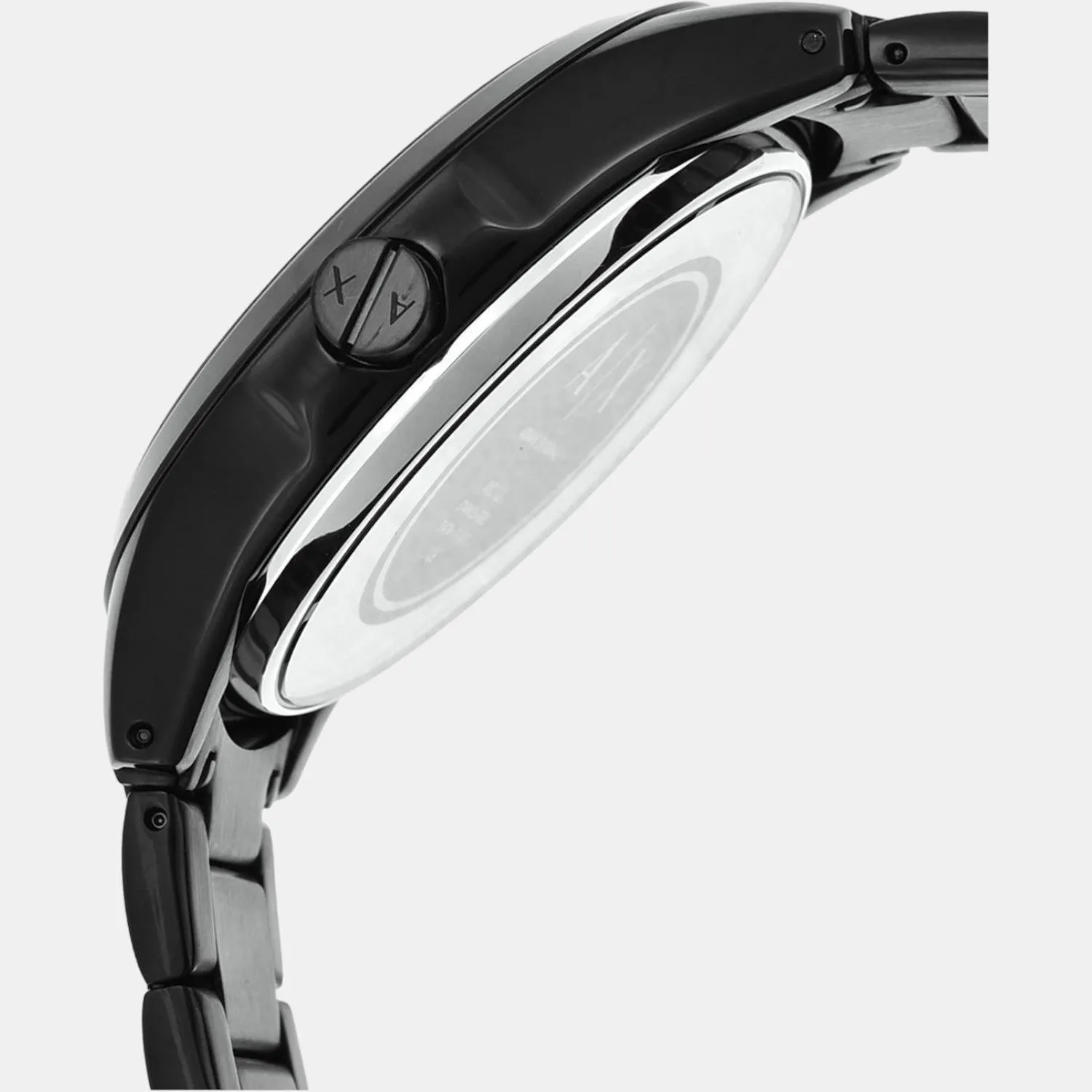 Men's Black Analog Stainless Steel Watch AX2144
