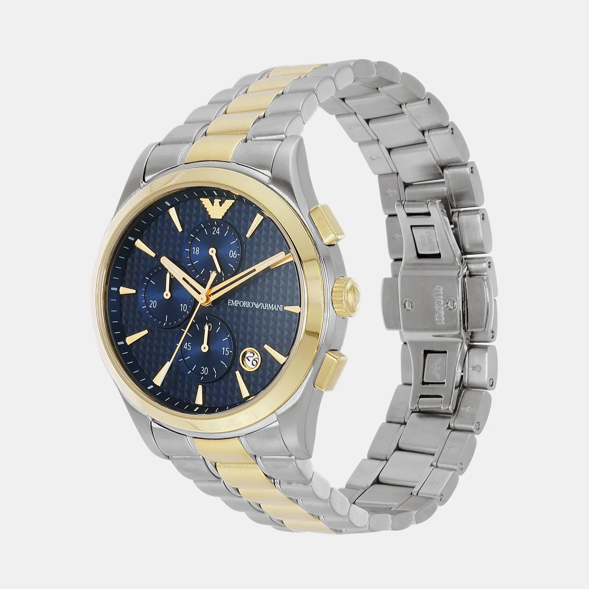 Men's Black Chronograph Stainless Steel Watch AR11579