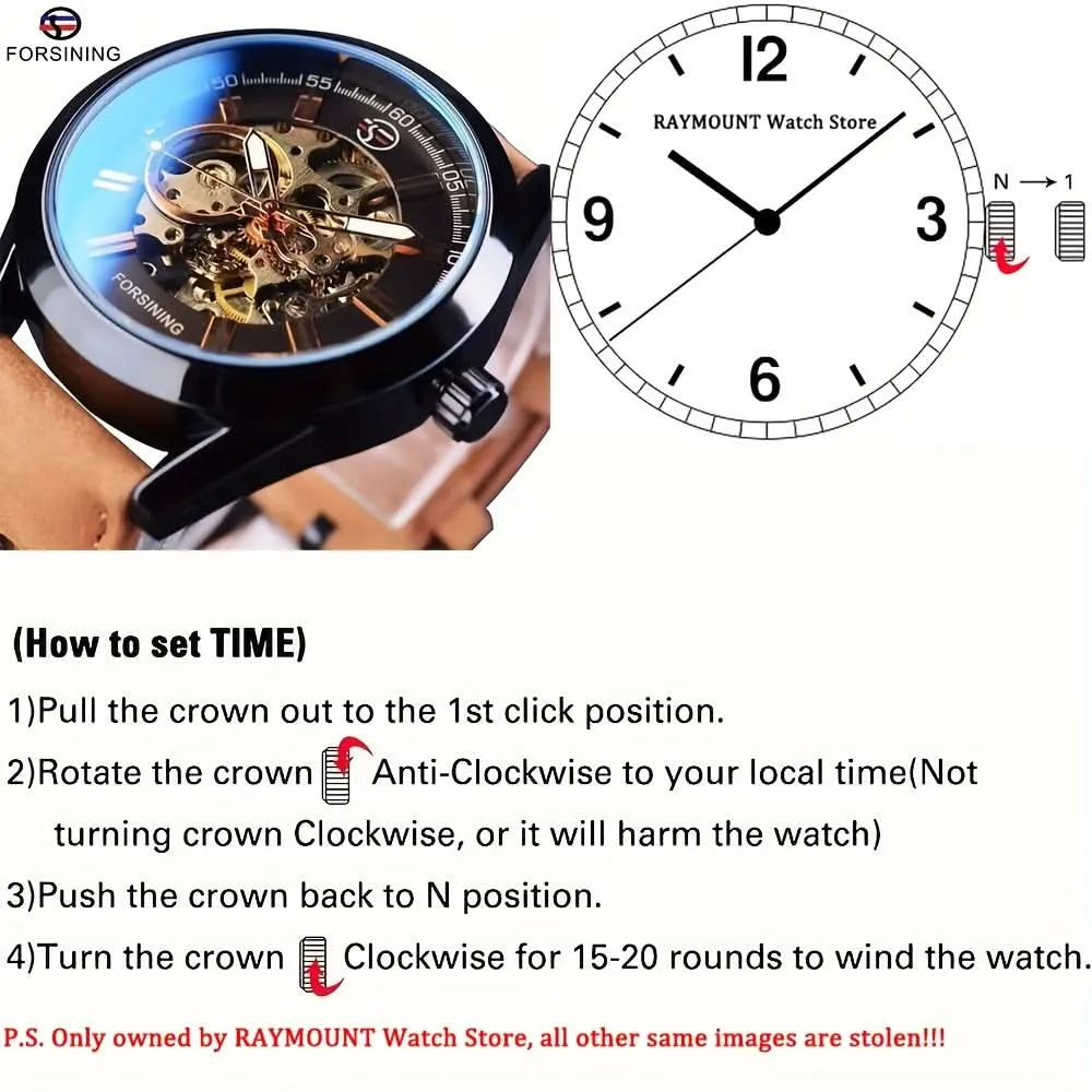 Men's Mechanical Skeleton Watch