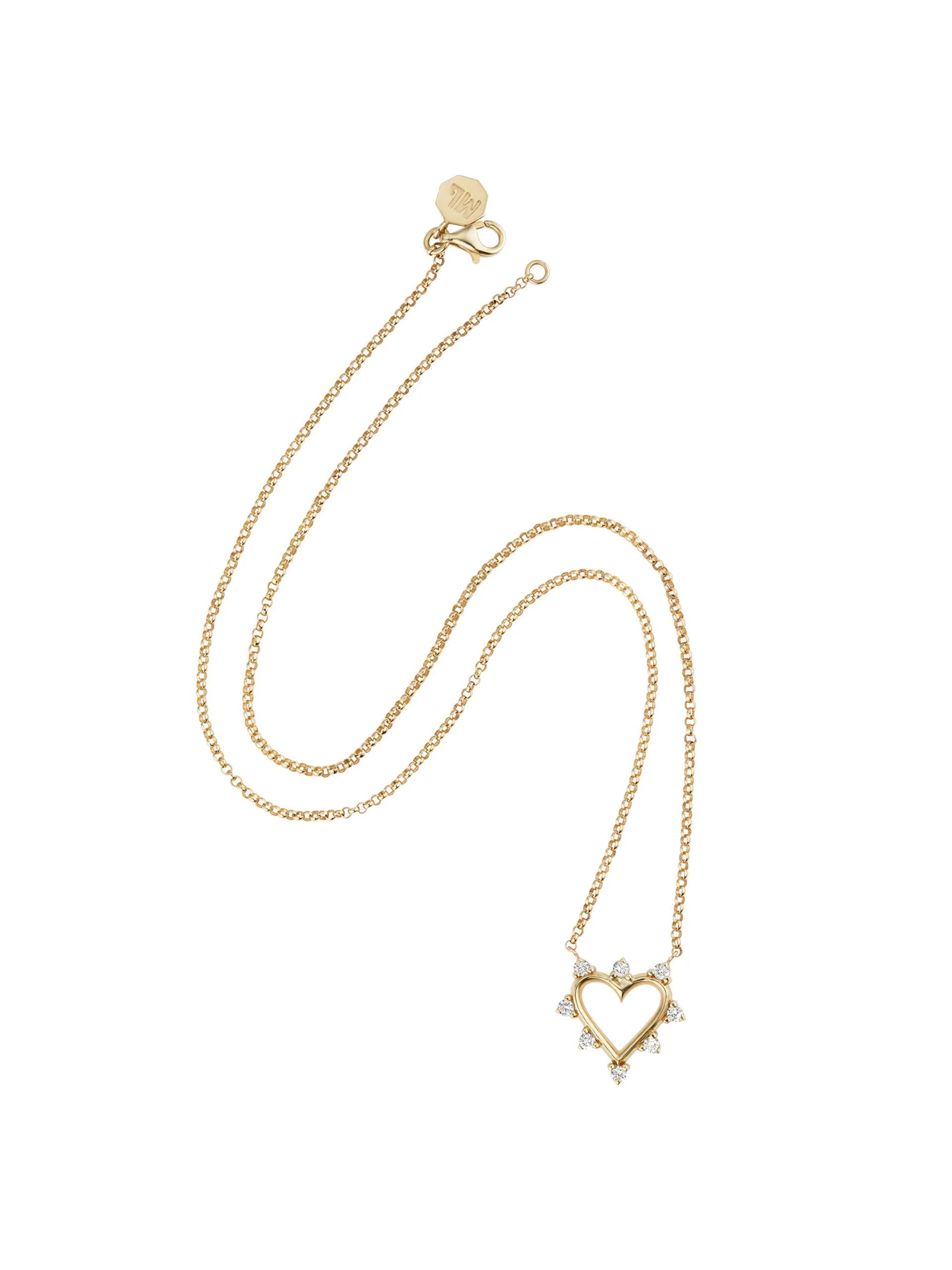 Mini open heart necklace