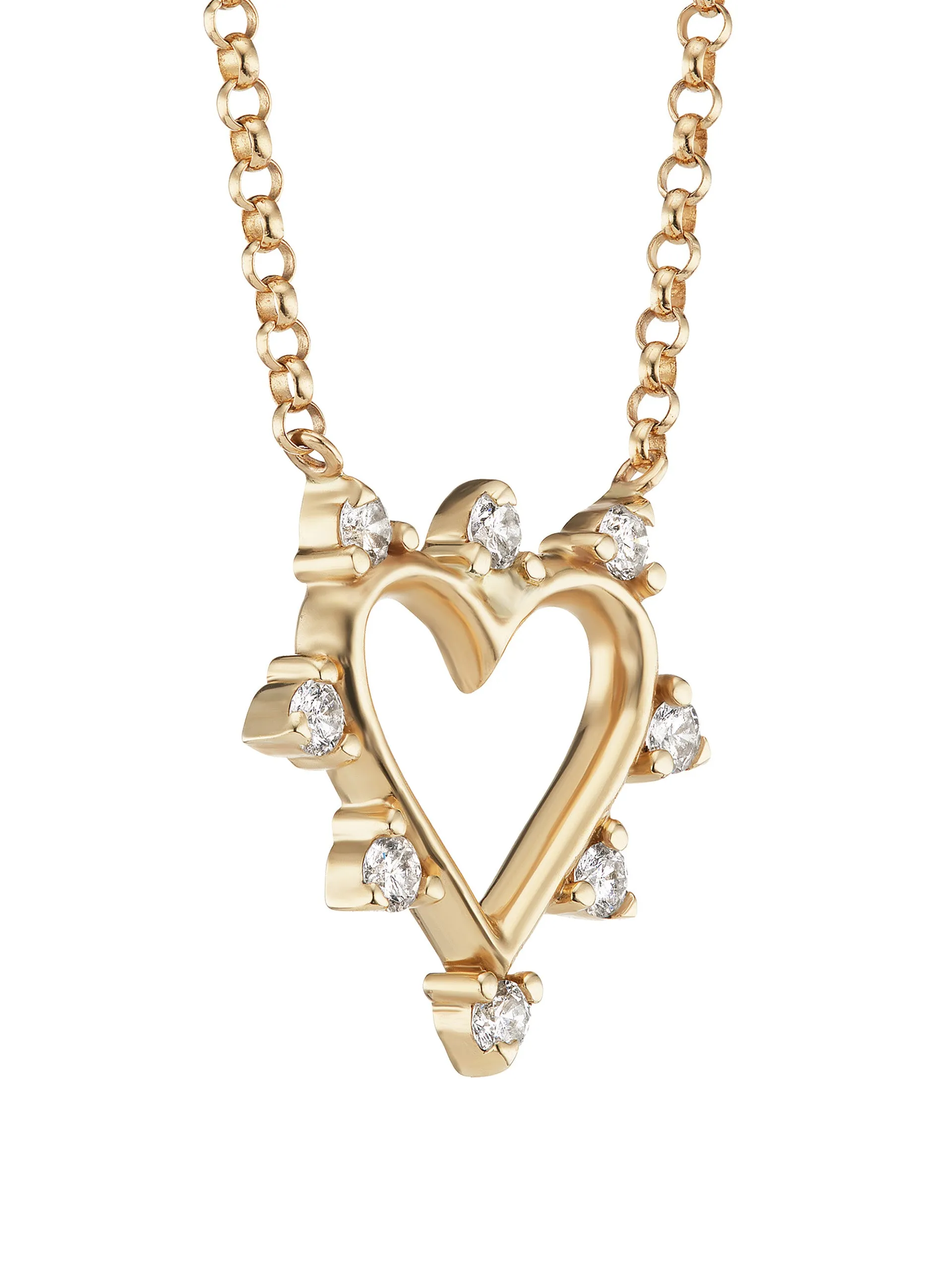 Mini open heart necklace