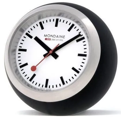 MOND Globe Clock Black/White 6cm