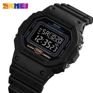 Multifunctional Digital Sport Watch Men 2 Time Count Down Men's Wristwatches Fashion Retro Male Watches reloj hombre 1628