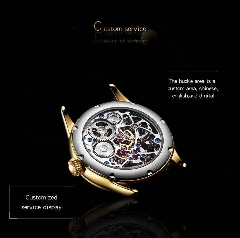 New Brand Men Watch Tourbillon Mechanical Retro Top Man Clock Stainless Steel Thin Dial Creative Trend Luxury Popular Male Watch