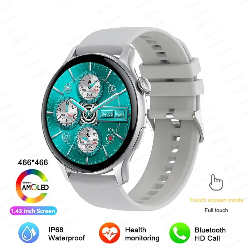 NFC Smartwatches 466*466 HD Screen GPS Track Sports Voice Calling