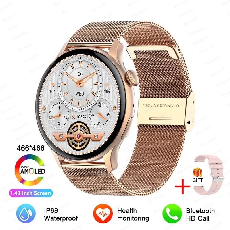 NFC Smartwatches 466*466 HD Screen GPS Track Sports Voice Calling