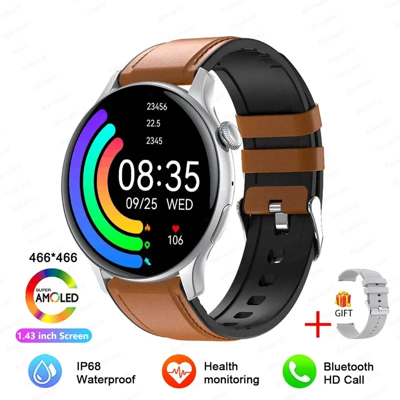 NFC Smartwatches 466*466 HD Screen GPS Track Sports Voice Calling