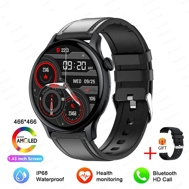 NFC Smartwatches 466*466 HD Screen GPS Track Sports Voice Calling