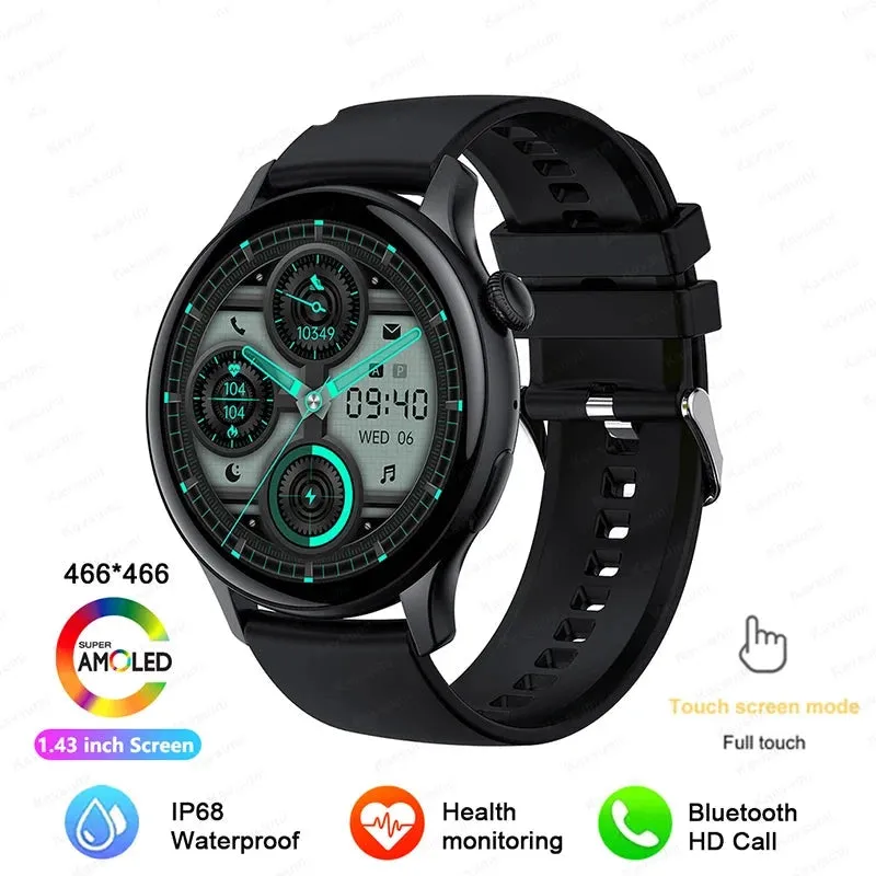 NFC Smartwatches 466*466 HD Screen GPS Track Sports Voice Calling